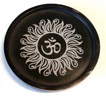 4" Om soapstone coaster