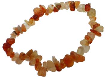 Carnelian chip bracelet