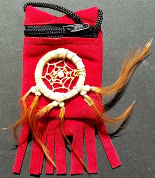 Red bag dream catcher