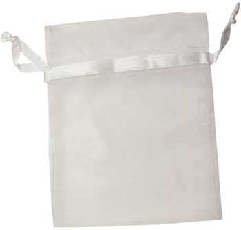 4" x 5" White organza